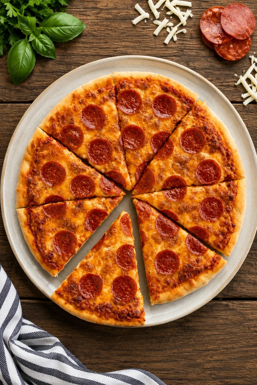 Pepperoni pizza at 4 St Pizza Ltd on Edmonton Trail NE, Calgary